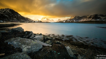 Sonnenaufgang am Selfjorden